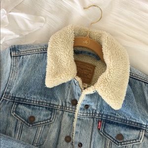 Levis shearling denim jacket